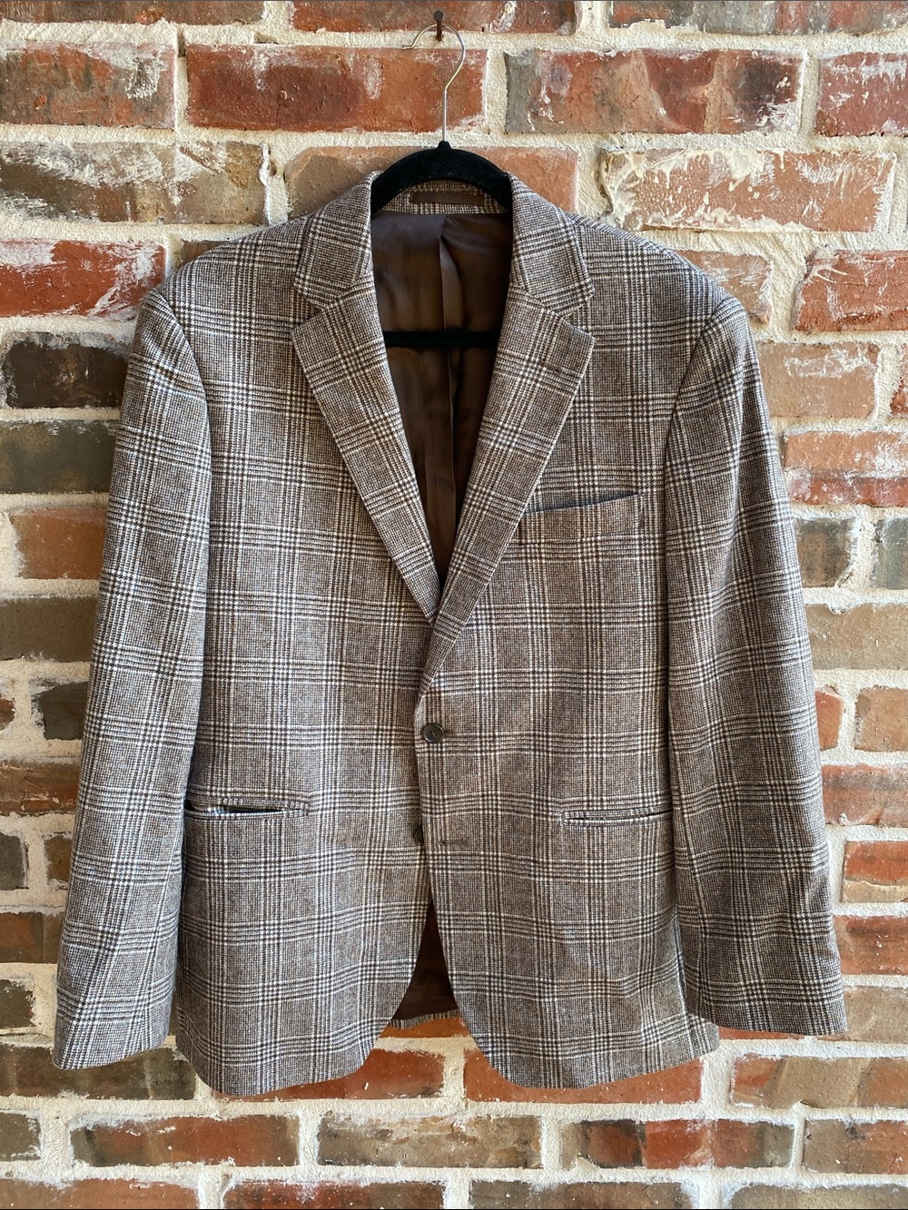 Holland & Sherry Savile Row London Brown Wool-Cashmere Men’s Blazer